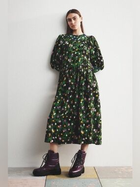 STINE GOYA - URSI DRESS - FLUO MINI FLOWERS